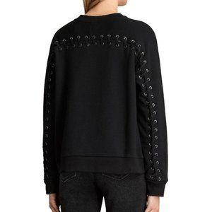 All Saint Yara Lace Women Sweatshirt Sz S Black